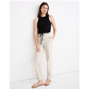 Madewell Women Beige Tapered Dip Dye Rope Belt Edition Pants Size 29